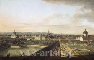 Reproduktion nach Canaletto - Wien-vom-Belvedere